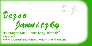 dezso jamnitzky business card